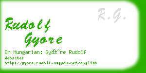 rudolf gyore business card